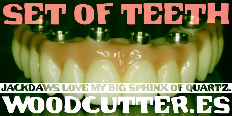 Set of Teeth Шрифт