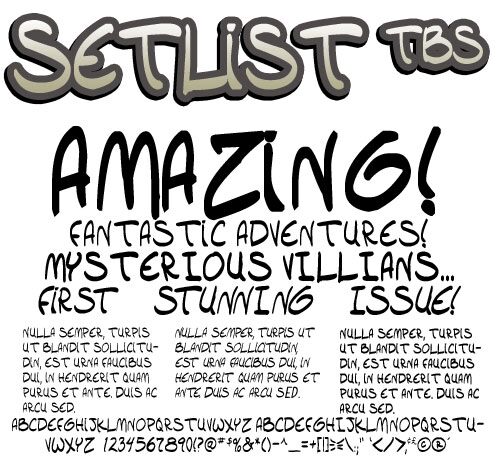 setlist  TBS Czcionka