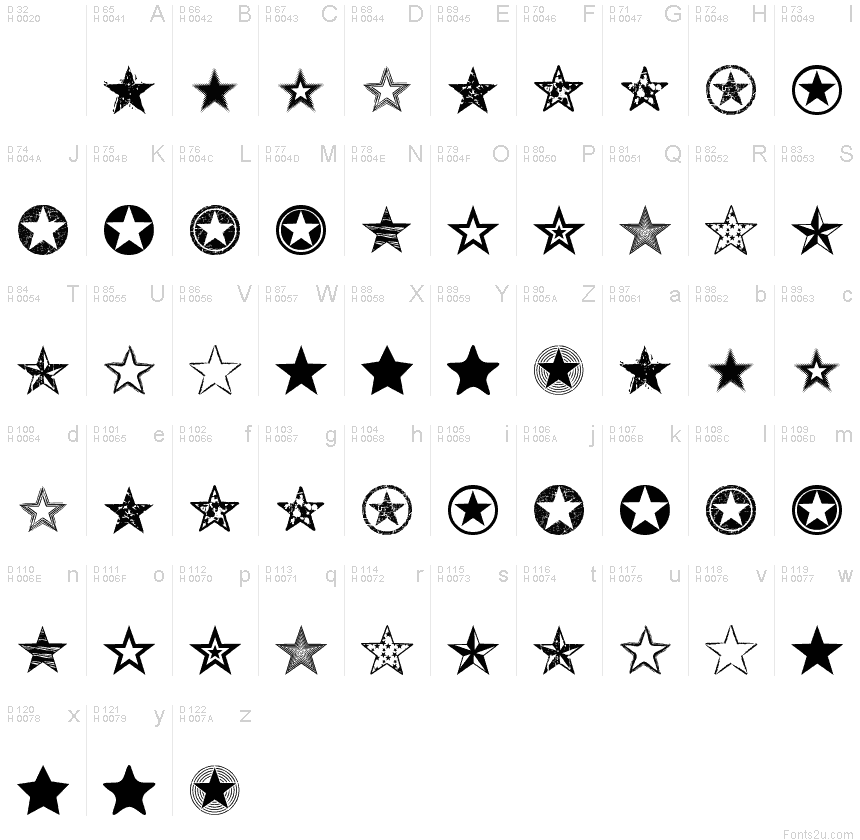 Seeing Stars font