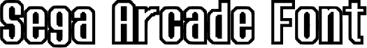 Preview of the Sega Arcade Font Regular font