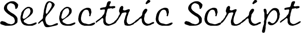 Selectric Script Regular