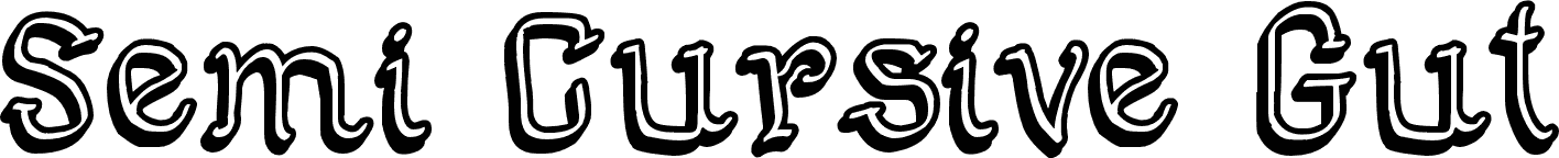Semi Cursive Gut font