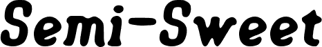 Semi-Sweet Bold Italic