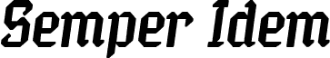 Podgląd czcionki Semper Idem-Italic
