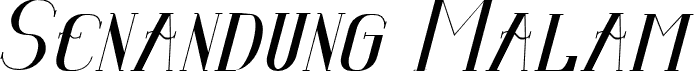 Senandung Malam Bold Italic