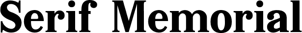 Serif Memorial  Bold