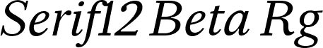 Serif12Beta-Italic