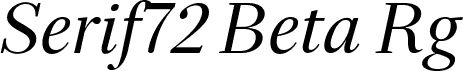 Serif72Beta-Italic