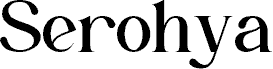 Serohya Regular písmo
