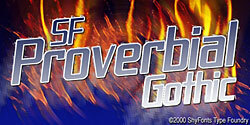 SF Proverbial Gothic Schriftart