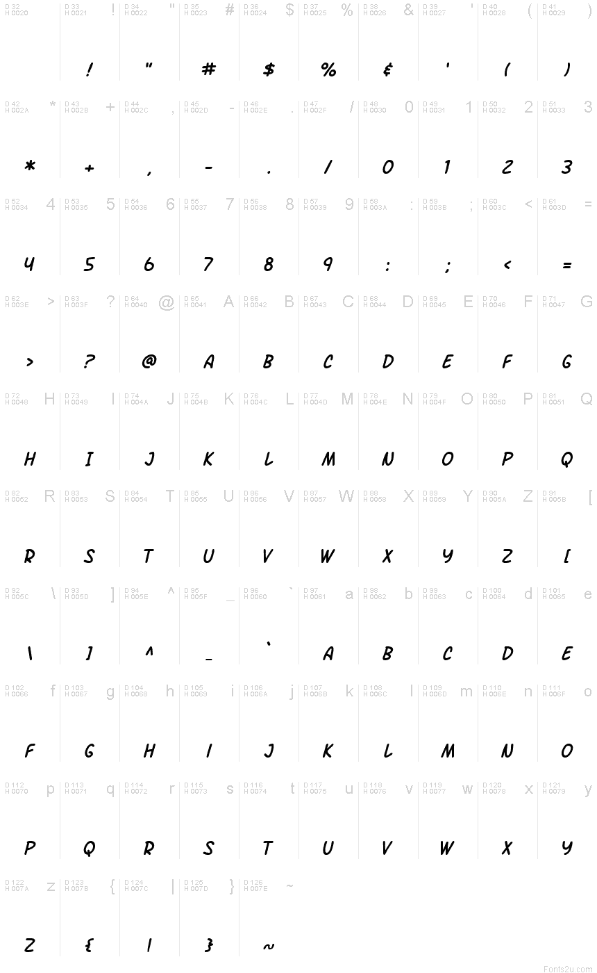 SF Arch Rival Italic font