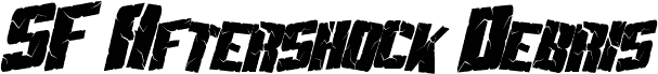 Preview of the SF Aftershock Debris Condensed Italic font