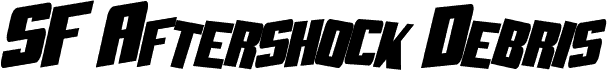 Preview of the SF Aftershock Debris CondSolid Italic font