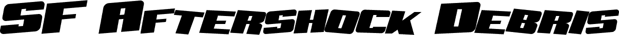 Preview of the SF Aftershock Debris Solid Italic font
