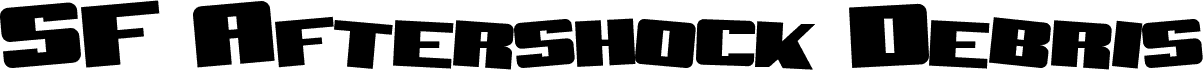 Preview of the SF Aftershock Debris Solid font