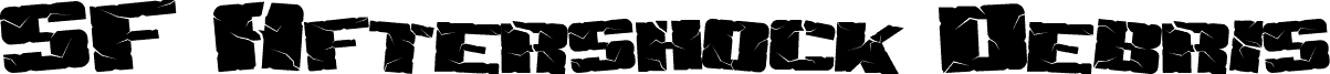 Preview of the SF Aftershock Debris font