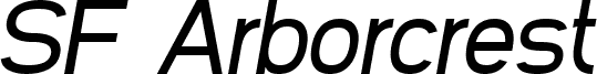 SF Arborcrest Medium Oblique