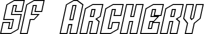 SF Archery Black SC Outline Oblique