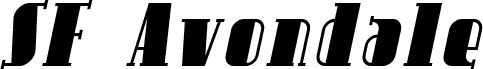 SF Avondale Italic