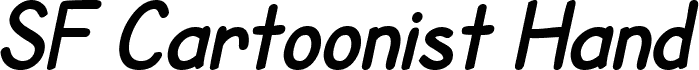 Preview of the SF Cartoonist Hand Bold Italic font