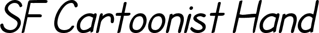 Preview of the SF Cartoonist Hand Italic font