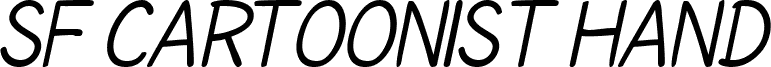 Preview of the SF Cartoonist Hand SC Italic font