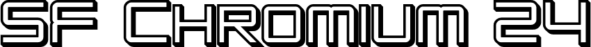 Preview of the SF Chromium 24 SC Bold font