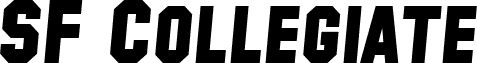 SF Collegiate Solid Bold Italic