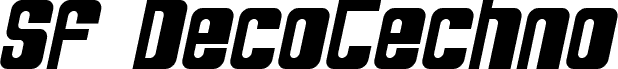 SF DecoTechno Bold Oblique