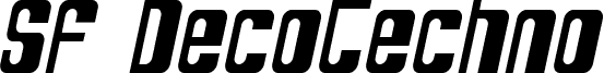 SF DecoTechno Condensed Oblique