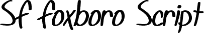 SF Foxboro Script Bold