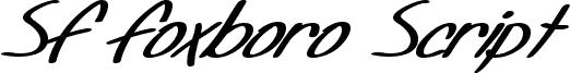 SF Foxboro Script Extended Bold Italic