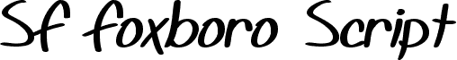 SF Foxboro Script Extended Bold