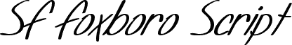 SF Foxboro Script Italic