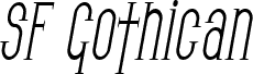 SF Gothican Condensed Oblique