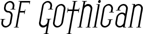 SF Gothican Oblique