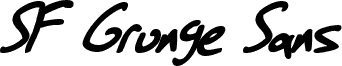 Náhled písma SF Grunge Sans Bold Italic