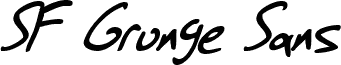 Náhled písma SF Grunge Sans Italic