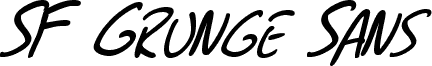 Náhled písma SF Grunge Sans SC Italic