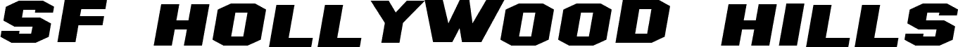 SF Hollywood Hills Extended Italic