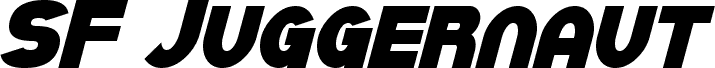 SF Juggernaut Condensed Bold Italic