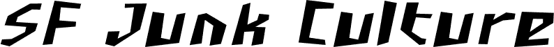Preview of the SF Junk Culture Oblique font