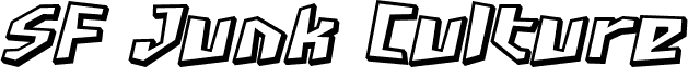 Preview of the SF Junk Culture Shaded Oblique font