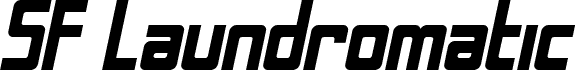 SF Laundromatic Bold Oblique