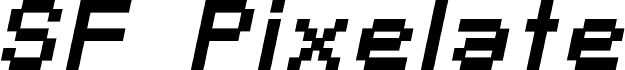SF Pixelate Bold Oblique