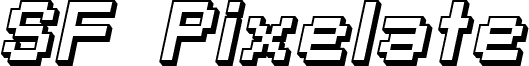 SF Pixelate Shaded Bold Oblique