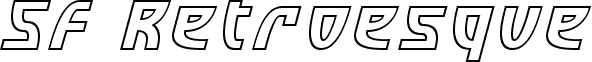 SF Retroesque Outline Italic
