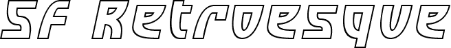 SF Retroesque Outline Oblique