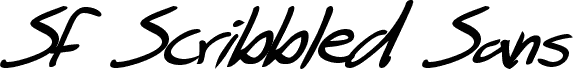 SF Scribbled Sans Bold Italic