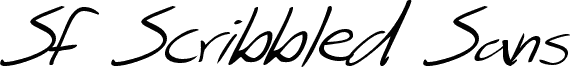 SF Scribbled Sans Italic